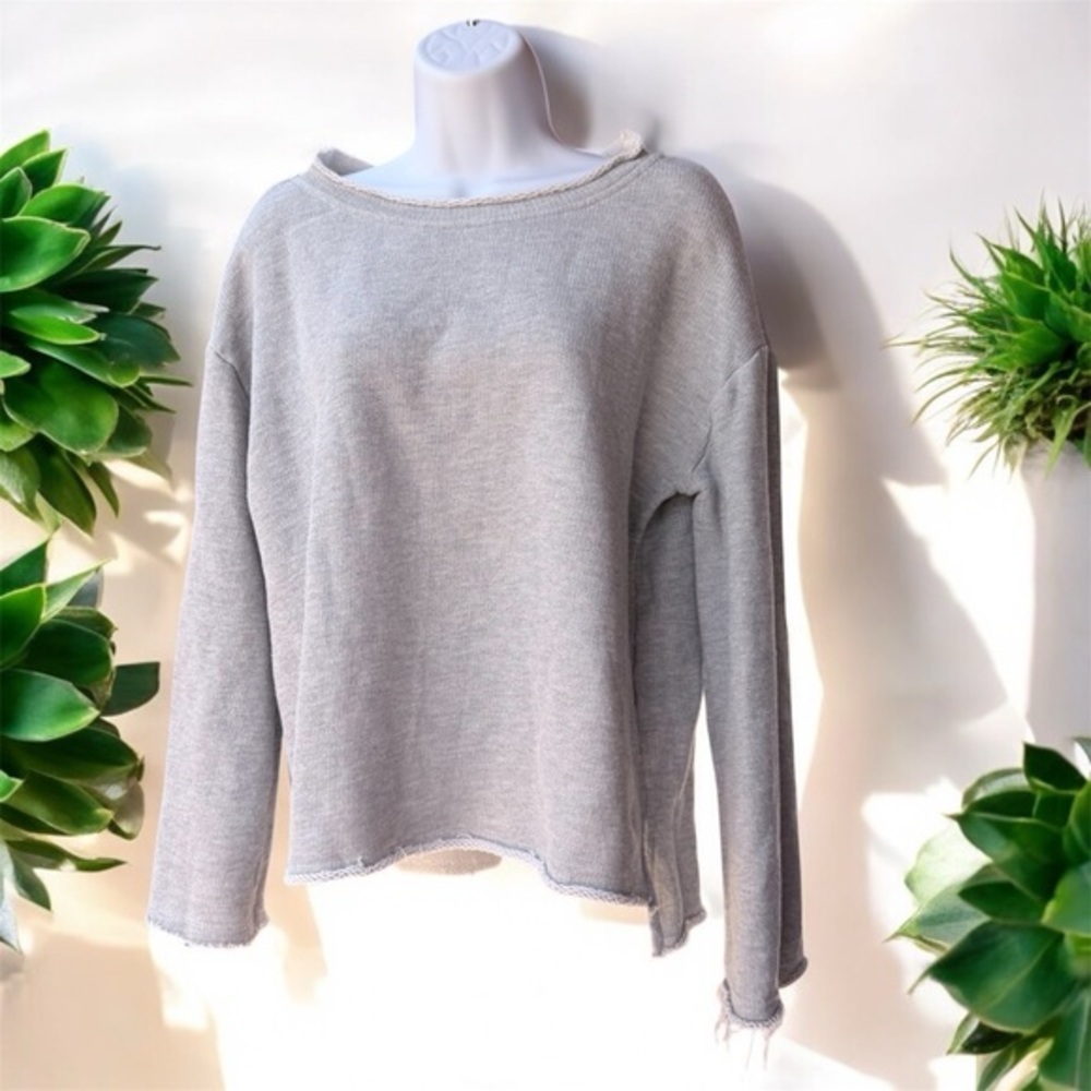 Urban Outfitters Out From Under Gray Distressed Frayed Sweatshirt S